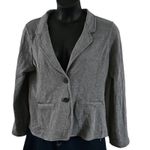 Merona Women’s Gray Knit Double Button Blazer Jacket Size XL Photo 1