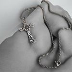 Sterling Silver Celtic Cross Necklace – 18” Chain Silver Photo 0
