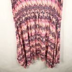 Avenue  Plus Size 18 20 Dress Midi Shift Pink Blue‎ Sleeveless Drawstring 438 Photo 3