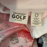 Chico's Chico’s Zenergy Golf 1/4 Zip Sleeveless UPF Printed Polo Top Sz 0/S Pink White Photo 3