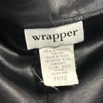 Wrapper  Y2K faux leather black zipper front pants 11/12 Photo 1