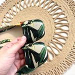 Stuart Weitzman Tropical Botanical Square Toe Green Multicolor Kitten Heels 7.5 Photo 7