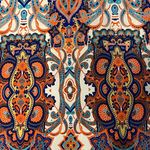 BCBGMAXAZRIA Paisley Sleeveless Button Front Top Large Photo 5