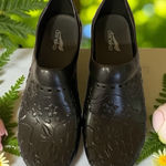 Dansko  Dark Brown Embossed Floral Clogs Photo 1