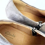 Clarks  Artisan Taupe Suede Wedge Bootie‎ Women’s Size 9 Dark Gray Tan Leather Photo 5