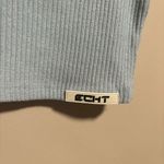 ECHT Comfort Short Sleeve Active Ribbed Cropped Stretch Tee Baby Blue Size Small Photo 2