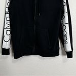 Calvin Klein  Vintage Logo Sleeves Full Zip Hoodie Women’s Sweatshirt, Sz Medium Photo 3