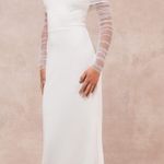 NWT Lulus Beautifully Beloved White Mesh Off Photo 0