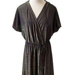 Prima Donna Swim V.I.P Kaftan Cover Up Women Size 12 Black Gold Drawstring Waist Photo 0