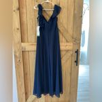 Bill Levkoff NWOT  Women’s Navy Long Formal Dress Size 12 Photo 3