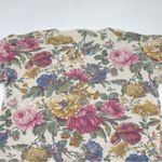 Vintage Floral Sweater Women Cotton Polyester Pullover Cottage Retro Casual Twee White Size M Photo 4