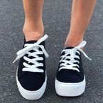 Soda Black Canvas Lace Up Sneaker Photo 1