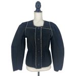 Anthropologie Quilted Puff Sleeve Jacket in Black Photo 2