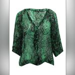Ba&sh  Rick Ruffled Animal Print Top 2 Photo 1