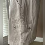 Rafaella Twill Cotton Skirt in Light Kaki. Photo 3