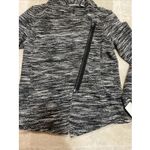Halogen NEW $89 Womens XS Zip Up jacket Black Ivory Tweed Asymmetrical Photo 4
