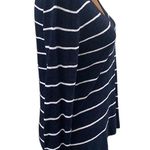 Banana Republic  linen blend navy slouchy sweater with white stripes size XS Photo 34