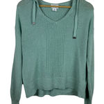 Sigrid Olsen Womens Linen Knit Pullover Hoodie Sz S Coastal Beachy Vacation Photo 0