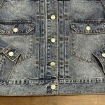 OAT New York Denim Jean Jacket Boxy Denim Jacket Size Large Blue Photo 4