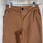 Pact Cropped Chino Pants XS | Light Brown | Organic Cotton | Elastic | MSRP $68 Photo 4