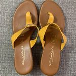 Contesa Golden Yellow and Gold Jewel Sandals Italian Leather 8 1/2 Size undefined Photo 5