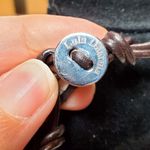 Lulu Dharma Necklace Twine Marble Bead 20" Signed Jewelry White Photo 4