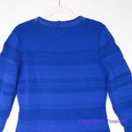 Eliza J New! Textured Fit & Flare Dress sweater knit in Cobalt blue, size L Photo 12