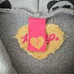 Rare Vintage Y2K PRIMP Gray Panda Print Hoodie Zip Up Sweatshirt Women’s Small Photo 2