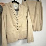 Rene Lezard Cream Skirt Suit Two Piece Set Women’s 4 Work Career Office Blazer Photo 0