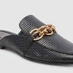 Dolce Vita Solina Metal Accent Loafer Mules Black Size 7.5 Photo 1