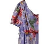 Julia Jordan Floral One Shoulder Dress Lavender Pink White Flowers Party Cocktail Photo 2