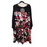 Torrid -Plus Size - Woman’s Size 4X Mini Scuba Illusion Neck Dress Black Floral Photo 2