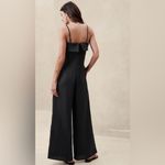 Banana Republic  Petite 0 Black Linen Blend Strapless Wide-Leg Jumpsuit NWT Photo 3