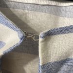 Charget Womens Large Blue Striped Bolero Jacket Clean Girl Linen Blend Photo 2