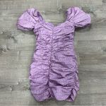 Anthropologie HUTCH x  Wren Mini Dress Lilac Ruched Pastel Dress Photo 3