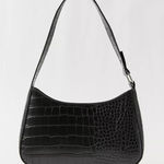Urban Outfitters  Black Croc-Textured Shoulder Bag Photo 0