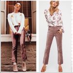 Free People NWT  Velvet Crop Pants Taupe Size‎ 26 Photo 1
