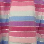 J.Crew  Peasant Top in Metallic Pastel Stripe NEW Photo 5