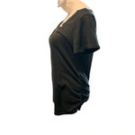Isabele Maternity women's size medium black shirt with senching Photo 5