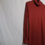 Sweet Adelyn Rust Red Ribbed Turtleneck Long Sleeve Dress Casual Size M Size M Photo 2