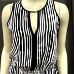 White House | Black Market Striped Keyhole Maxi Dress Black/White 2 Photo 4