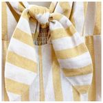 Ci Sono Linen Blend Stripes Mustard/White Sleeveless Jumpsuit Photo 1