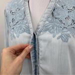 Holding Horses Denim Western Embellished Lace Button Up Women’s Long Sleeve Photo 2