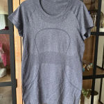 Lululemon Swiftly Tech Tee short sleeve running contrasting marled size 8 navy Photo 0
