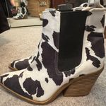 Cow Print Booties Size 7 Photo 0