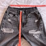 American Eagle AE Women's 4 Midrise Boyfriend Black Distressed Jeans Comfort Stretch Photo 4