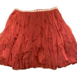 My Michelle My‎ Michelle Burgundy Tulle Party Skirt Size 11 Gemstone Waist Formal Holiday Photo 0