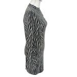 AllSaints Amaya Metallic Bodycon Dress Silver Zebra Women’s Size 8 Mini Photo 5
