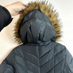 Cole Haan Signature Down Quilted Parka Puffer Jacket Coat Faux Fur Gray Brown Photo 6