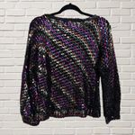St. John Sequin Party Top Vintage 80s Sparkly Fun Shiny Statement Glittery Festive Photo 1